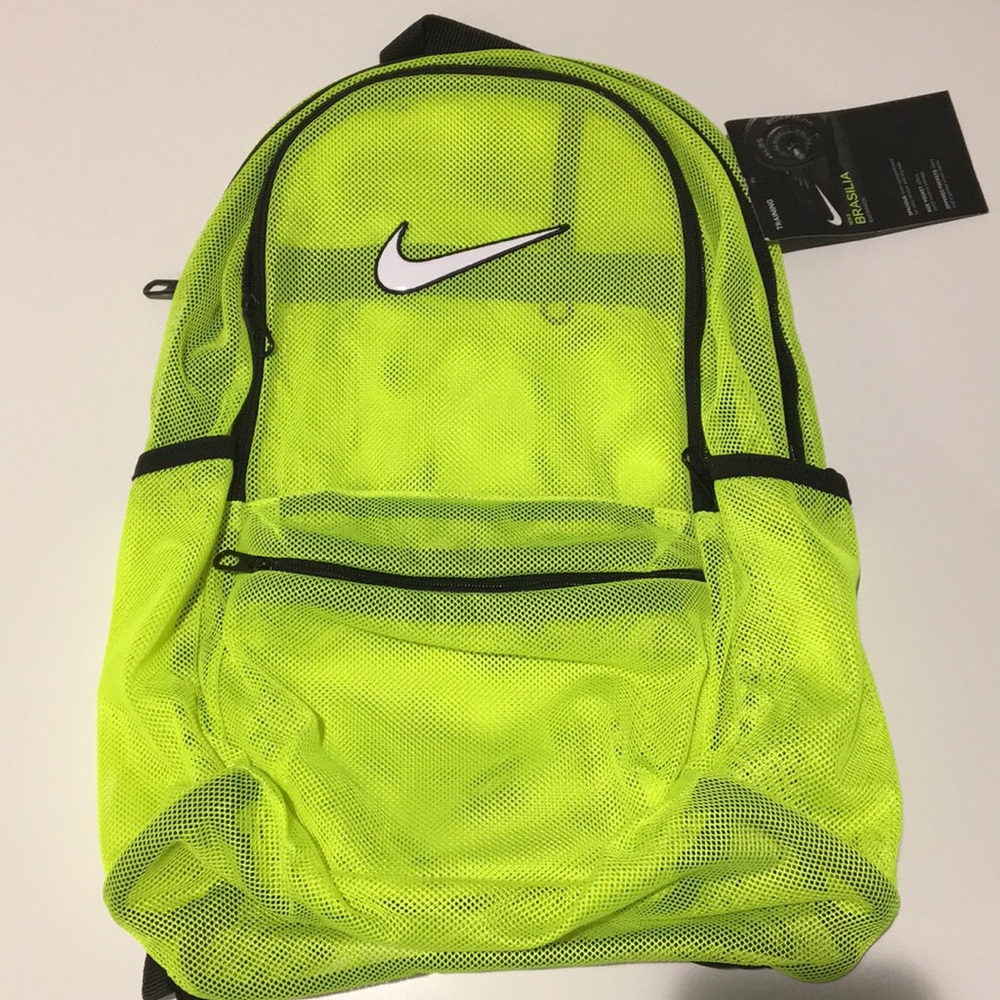 🆕Nike Mesh Backpack Neon Green/Yellow w/ tags!